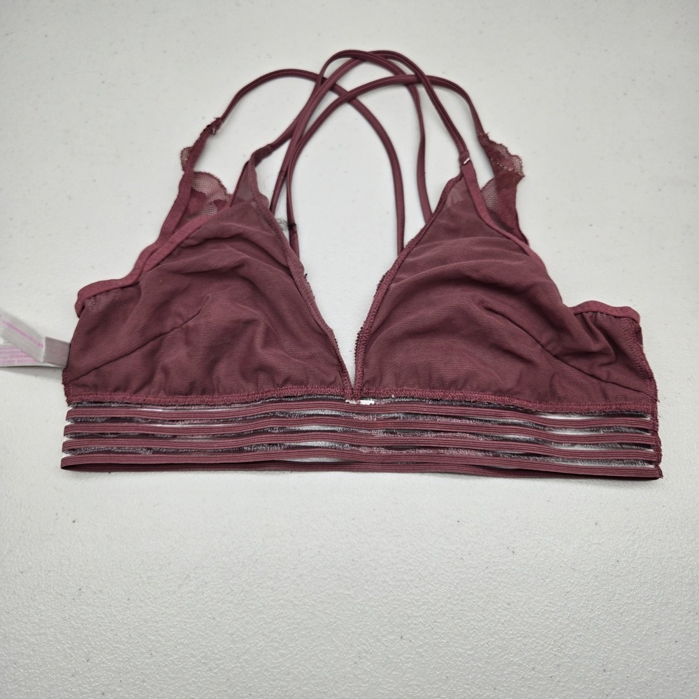 PINK Victoria's Secret Women Bra S Floral Bralette Wireless‎ Lace Unlined